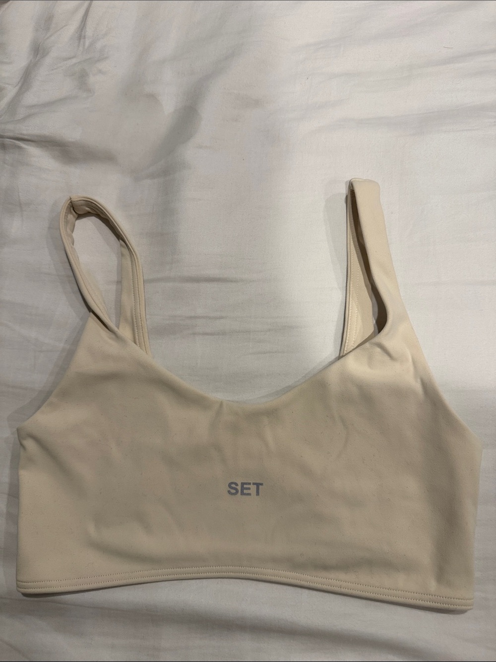 SET Active Cream Tank-Style Sports Bralette